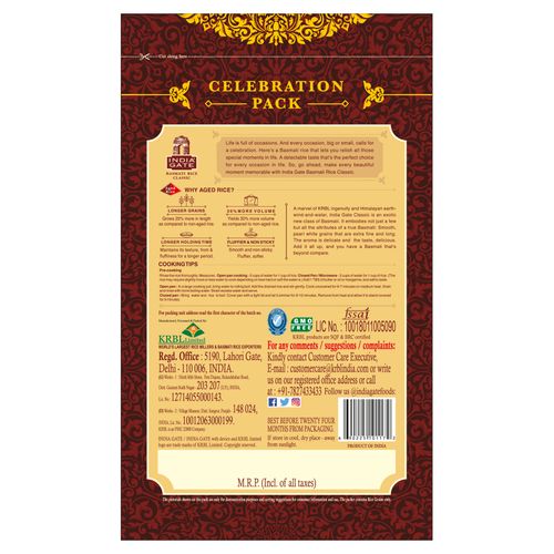 India Gate Basmati Rice - Classic, 1 kg Pouch